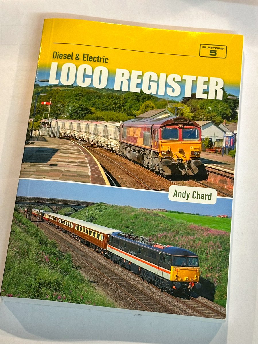 Thanks to @AndyChard1 for the front cover pic (Class 87) on the latest Loco Register. The 1st edition of this book was published way back in 1984. This is now the 6th edition of this title which marks 40 yrs of the series. 🙏 😅 Available here ➡️😅 platform5.com/Catalogue/New-…