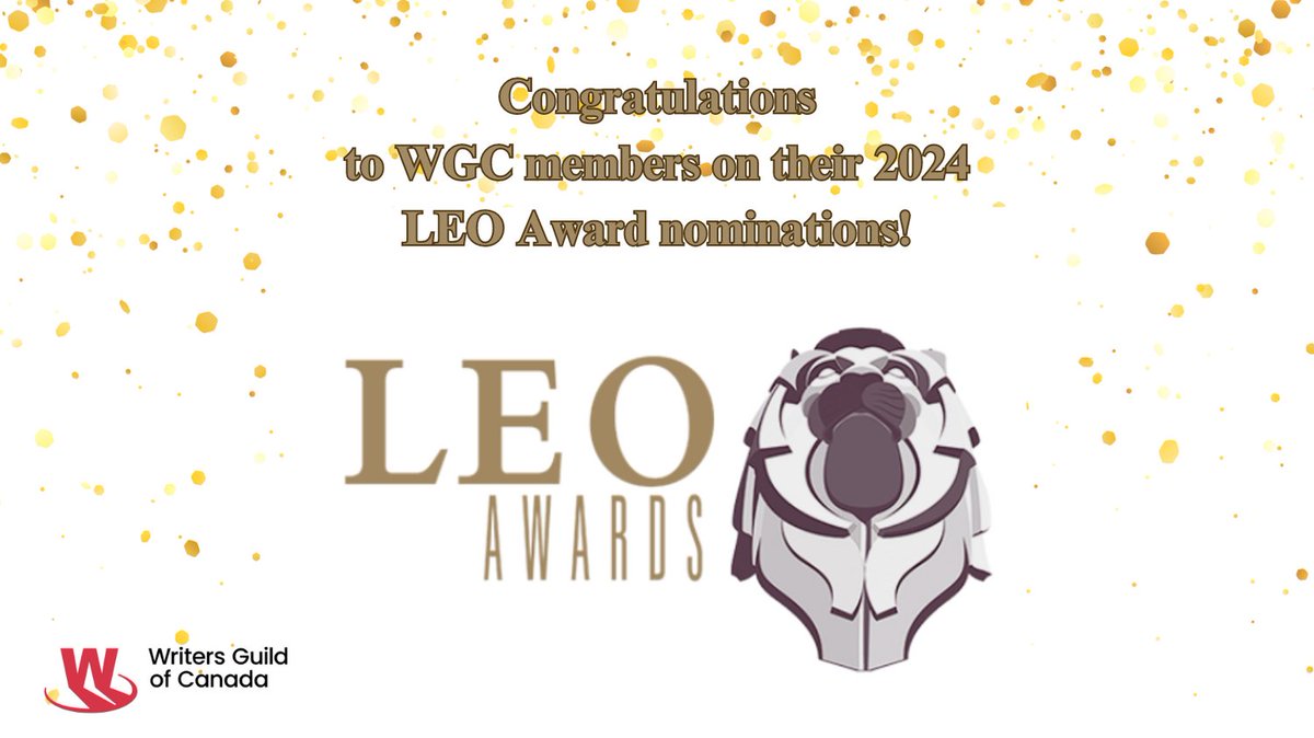 🎉 A huge congratulations to all the incredible WGC members nominated for the LEO Awards! 📅Awards take place: July 6 and 7. 🎉 See LEO Awards website for complete list of nominees. #CDNscreenwriters #leoawards2024 #bcfilmandtelevision leoawards.com/2024/