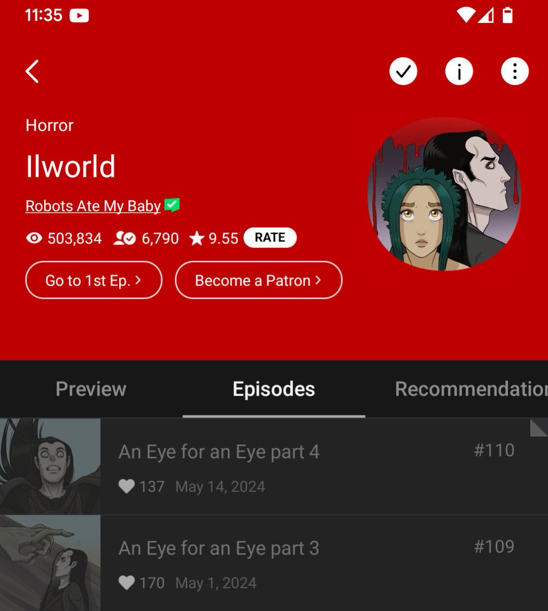 IlworldC's tweet photo. Guys! The Patreon button is back at the bottom of our Webtoon episodes! 
Thanks for listening! @webtoon @webtooncanvas https://t.co/Rlwhj2Wfp4
