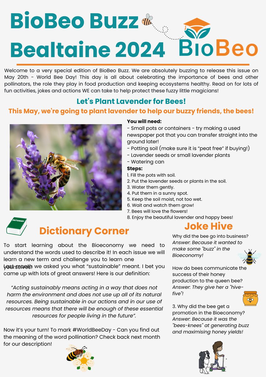Spoiler alert! Coming on #WorldBeeDay🐝 from the #Beehive... May edition of #BioBeoBuzz newsletter. Subscribe free: biobeo.eu/biobeo-buzz-ne…
Crafts, quizzes, #UCDFestival preview - we have all on #WorldBeeDay. Buzzing over this one!  #EdChat #BioBeo #Bioeconomy #NoMow #BioBeoBuzz