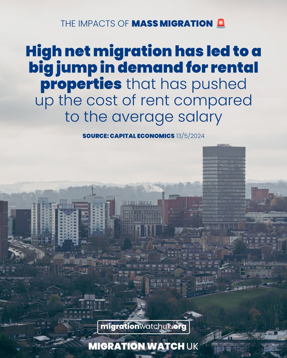 It isn’t just the price of a house that is now prohibitively high but rents too. That’s mass migration for you.