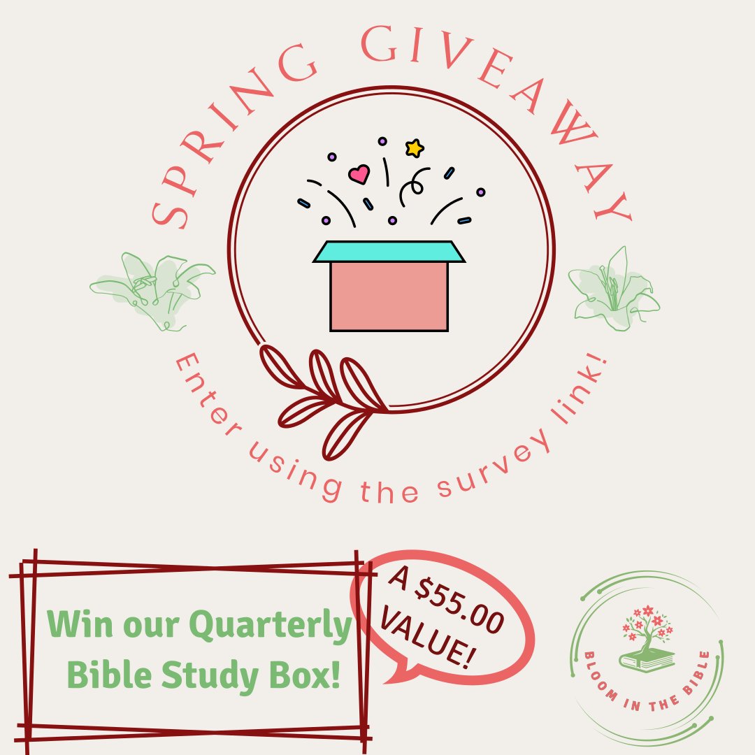 deborahjo74's tweet image. 🎉🎉GIVEAWAY 🎉🎉
Win our Fall Study box, which includes 5-7 curated items, the study book, an online study platform, and weekly discussion with incredible women. This closes at midnight on Sunday!⏰

surveymonkey.com/r/752VFBR

#springgiveaway #fallstudy #biblestudy #WinBig #Enter