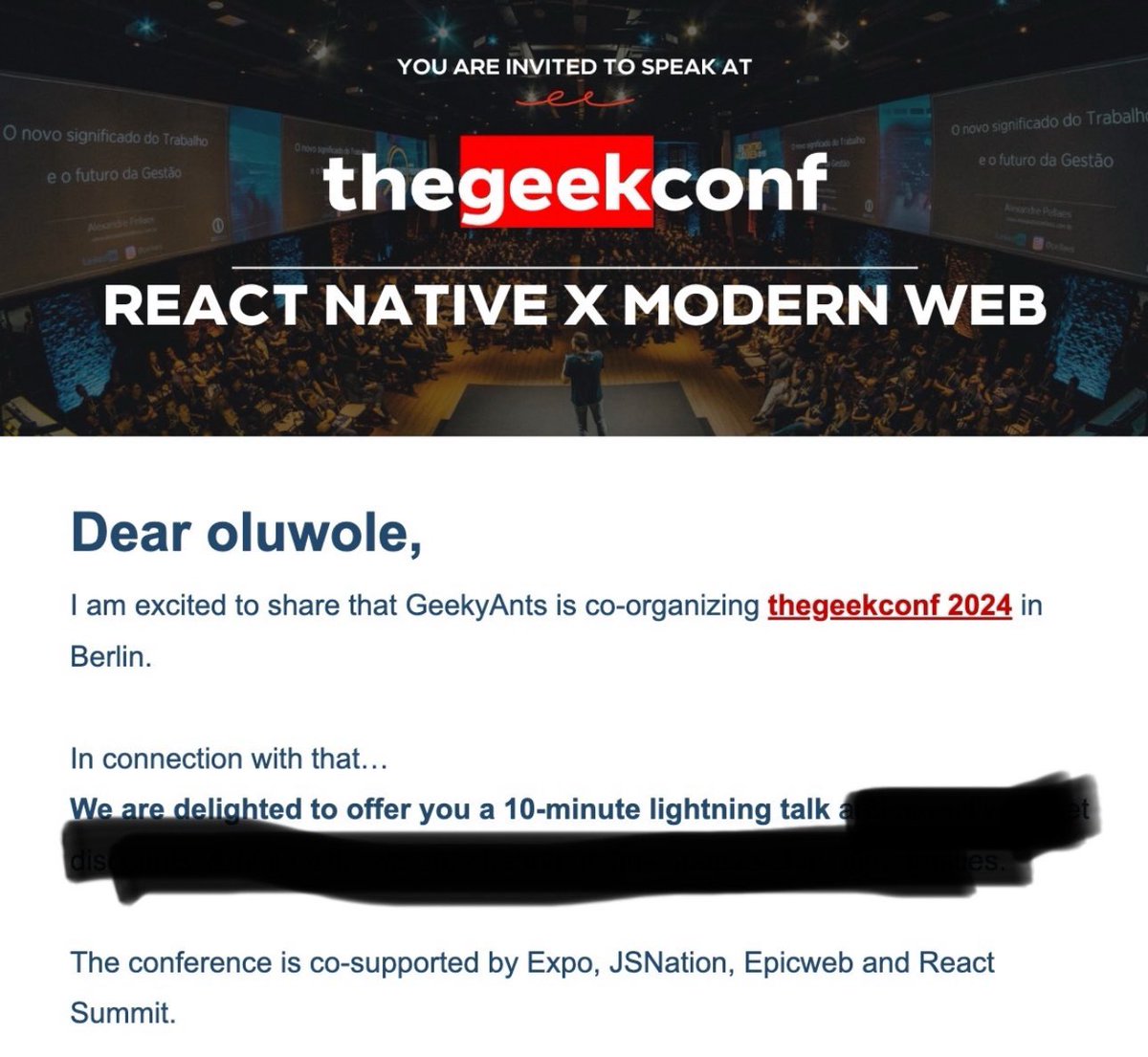 I will be speaking at thegeekconf 2024, Berlin we are coming!