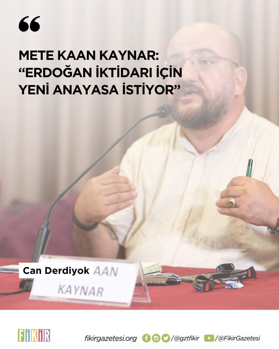 'Ama yine de görünen köy derler ya, yolun bize gösterdiği şey yeni bir anayasanın yazılıp referandumla önümüze gelmesinin çok mümkün görünmediğidir.' #FikirSöyleşi Mete Kaan Kaynar (@metekaan_kaynar) | “Erdoğan İktidarı için Yeni Anayasa İstiyor” fikirgazetesi.org/2024/05/17/met…