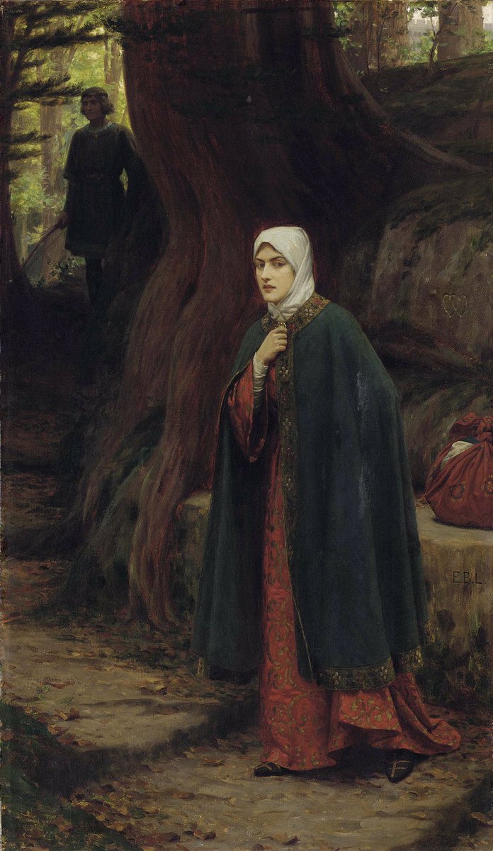 Appuntamento nella foresta 🎨Edmund Blair Leighton (1852-1922).