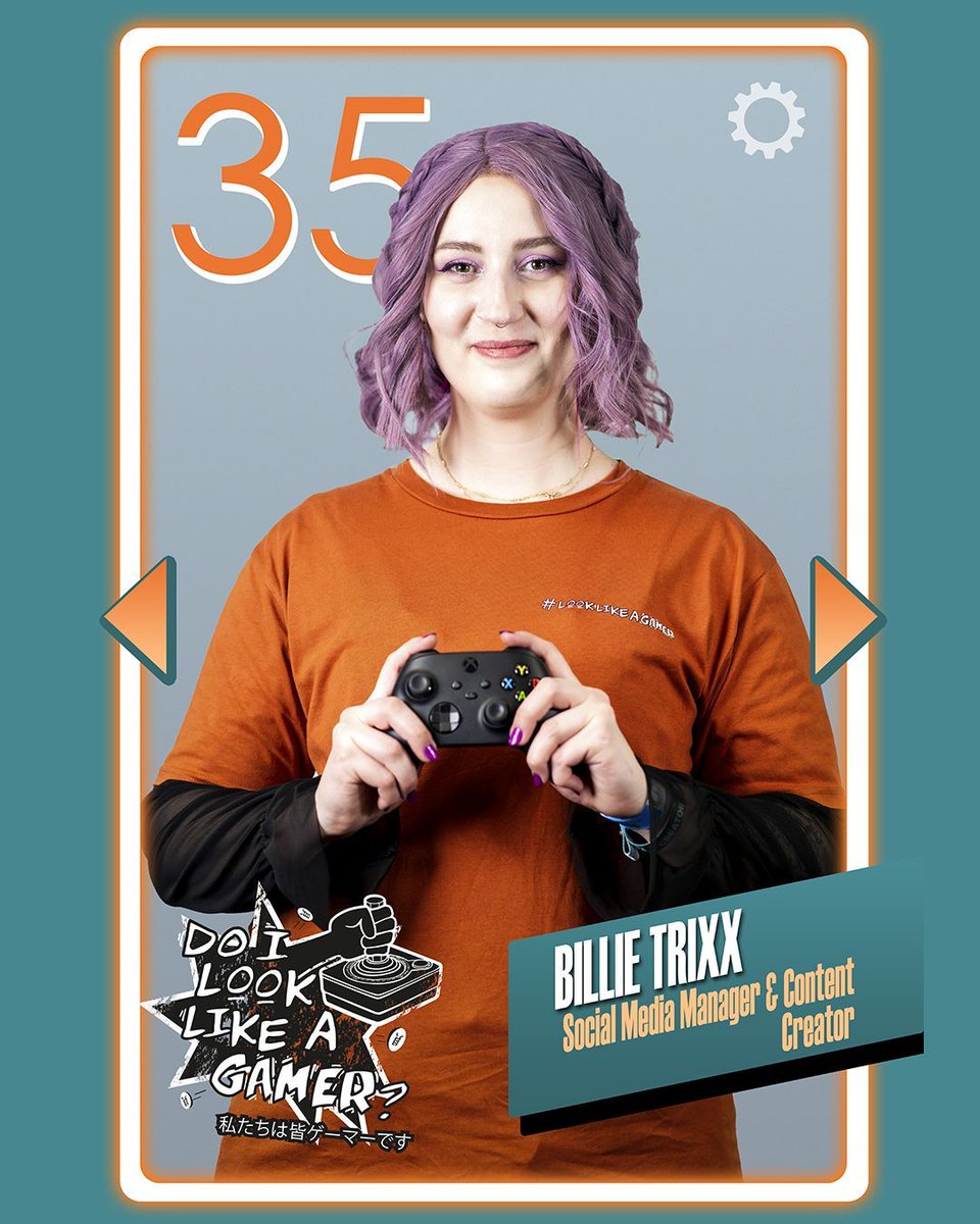 “Being able to bring my other passions to life on stage...” 35. @BillieTrixx_ is one of 40 Players & Makers in our 'Do I Look Like A Gamer?' campaign 🎮✨ Let's change the narrative and empower future generations of diverse games talent looklikeagamer.com