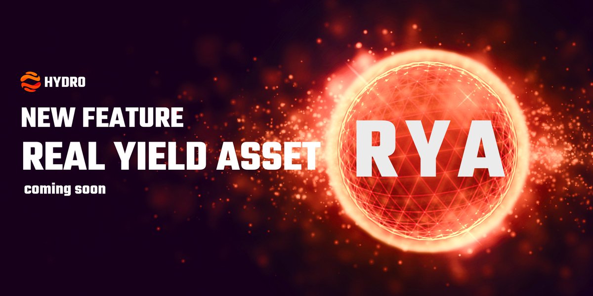 News Alert : RYA Coming Soon #RYA, the first milestone of LSDFi, is about to be launched. The plan will be revealed next week. Stay Focused on Hydro $HDRO $INJ $hINJ