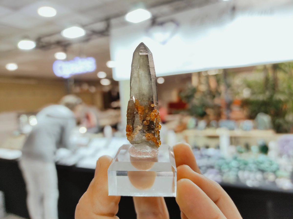 Quartz fumé & Grenat Spessartite en provenance de Chine 🧡

#quartzfumé #grenatspessartite #minéraux #cristaux #collection #charliesgems
