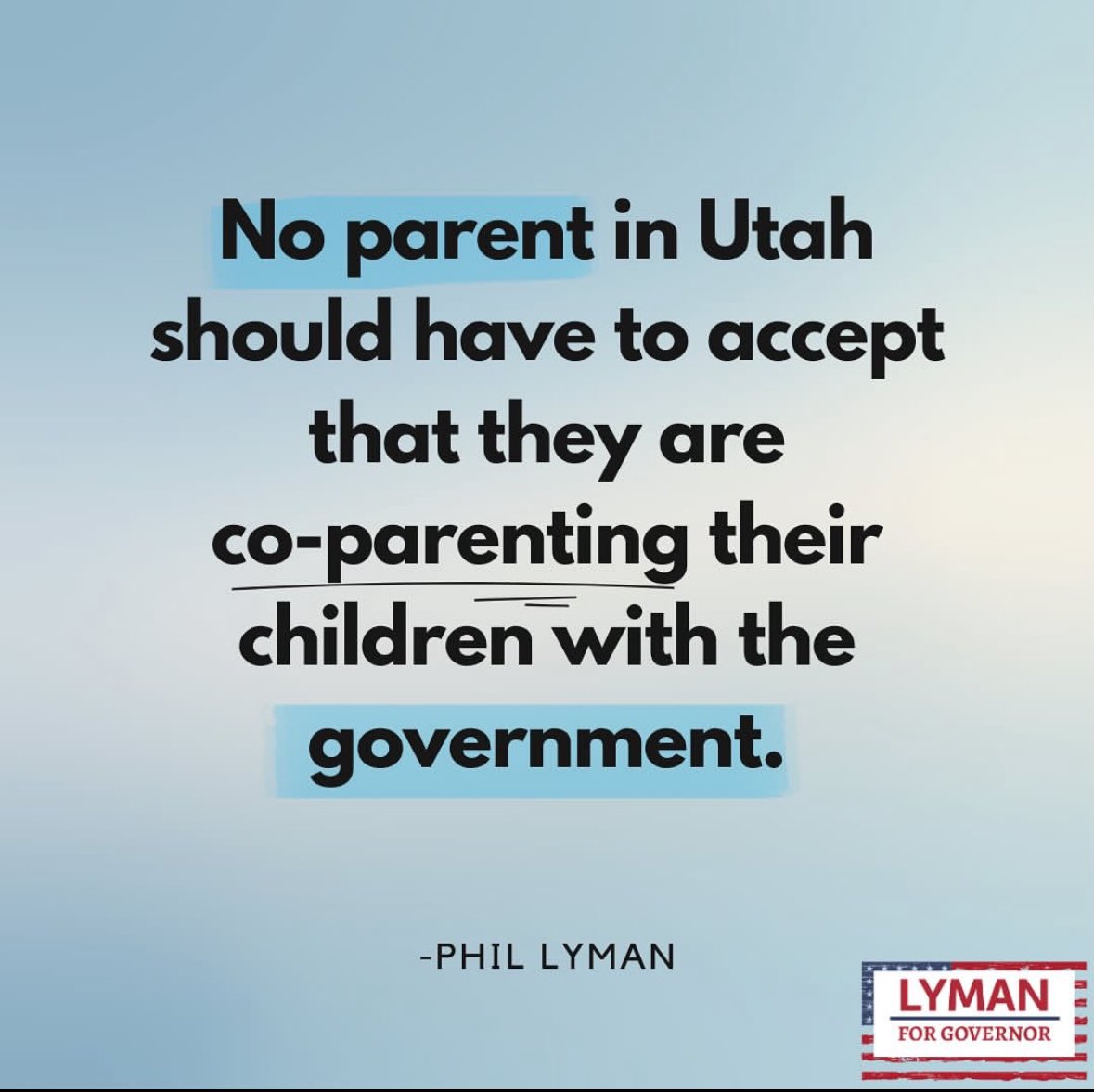 A foundational principle of my campaign. 👇
#utpol
#Lymanforgovernor