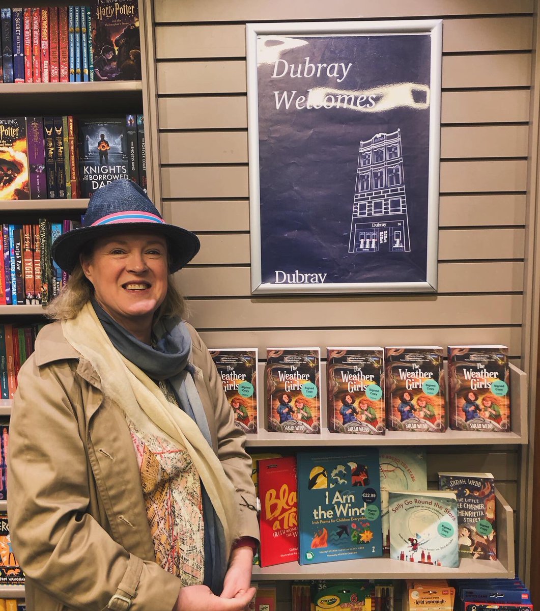 @Hodges_Figgis I visited @DubrayBooks on Grafton Street and met Shiane, a great children’s bookseller in the making! Thank you for putting The Weather Girls in the window!