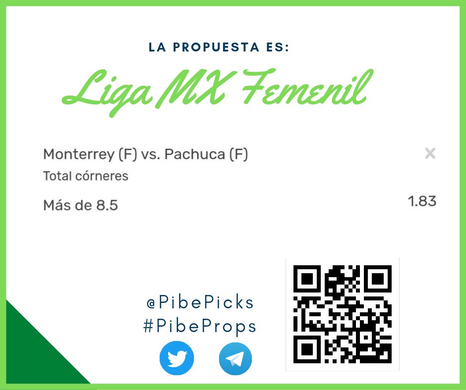 #LigaMXFemenil 
#Rayadas #PachucaFemenil
#pibeprops #pibepicks