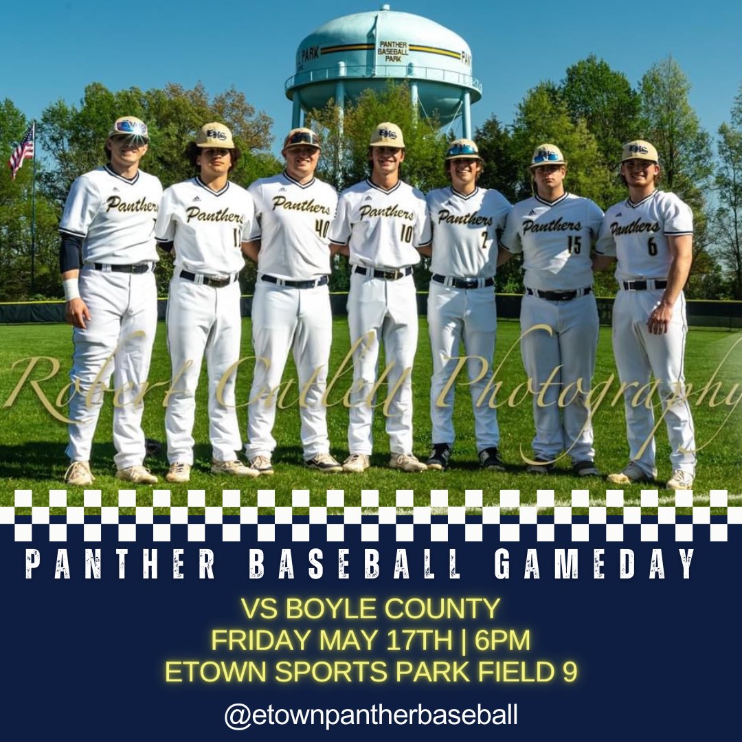 Tonight’s Final Regular Season Home Game vs Boyle County has been moved to Etown Sports Park with a 6pm start time. Go Big E! 🐾⚾️ 🎟️ gofan.co/event/1527754?…