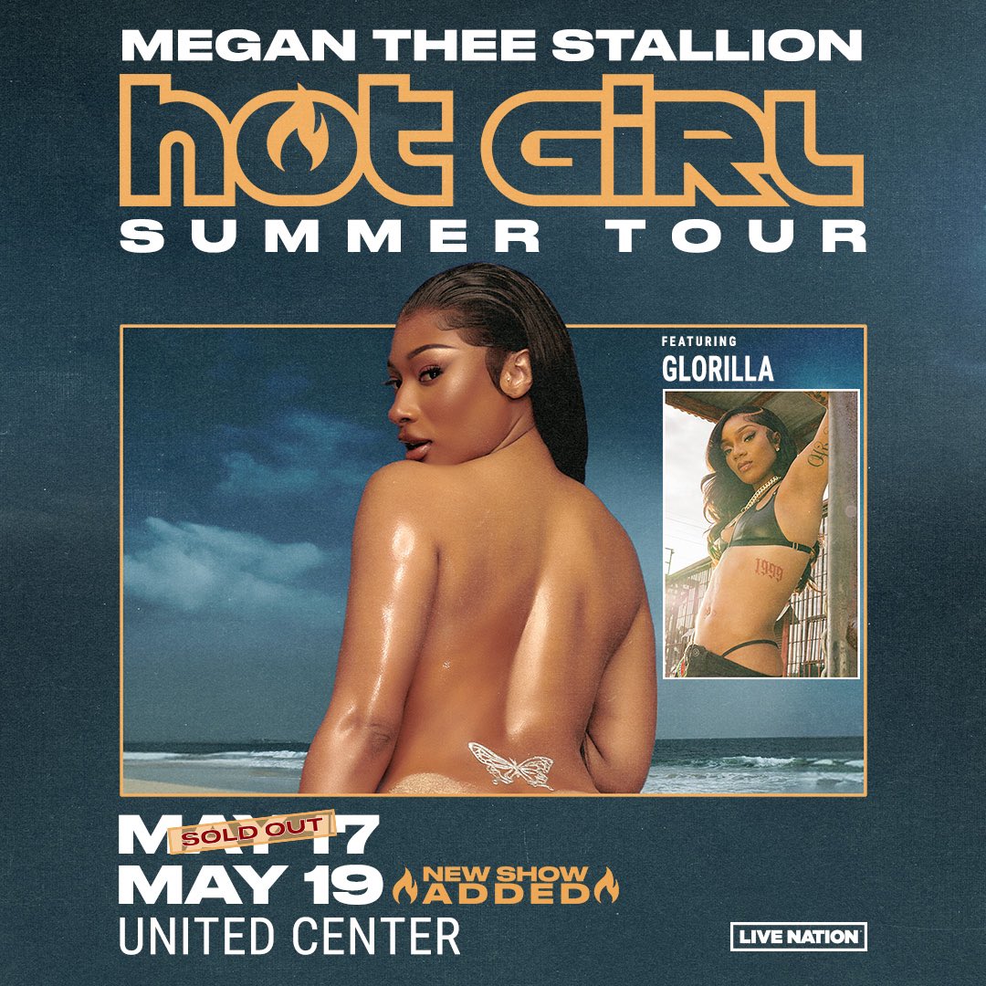 Megan Thee Stallion’s sold-out first of two shows will be taking place TONIGHT at the United Center in Chicago, IL. 🎫: bit.ly/HGSTOUR #HotGirlSummerTour