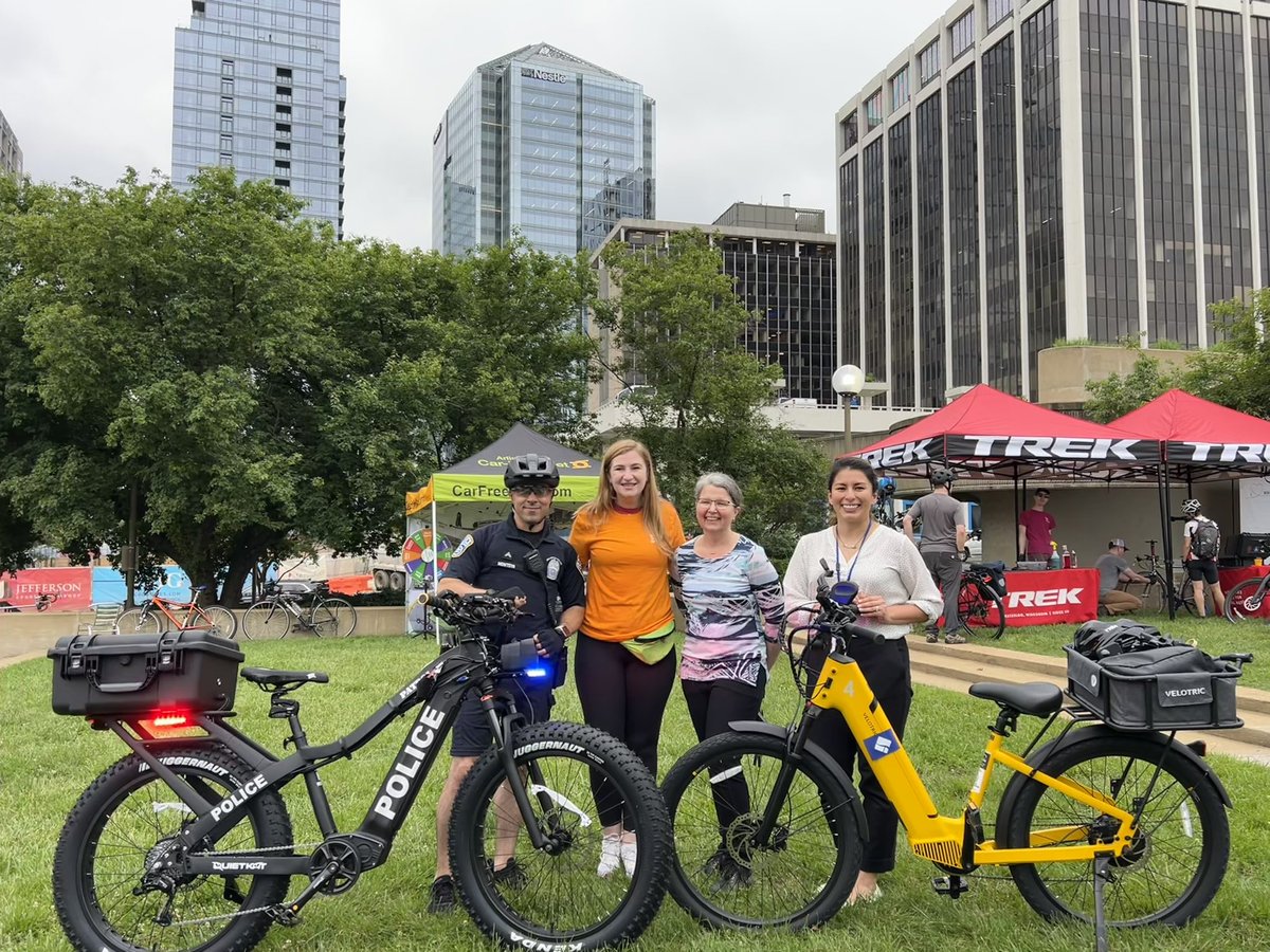 Corporal Montoya engaged with the community and County Board members at pit stop locations for @BikeToWorkDay . Remember to wear a helmet and follow traffic laws weather you are riding a bike, or driving a vehicle amongst bicyclists. Happy Bike to work Day!