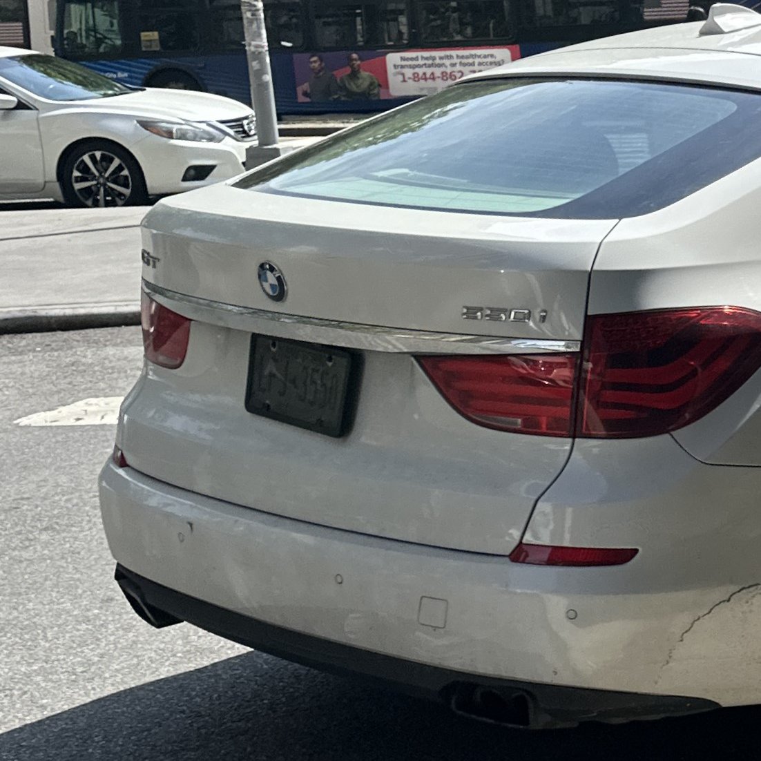Why are @MTA employees driving around Brooklyn with illegal tinted plate covers?