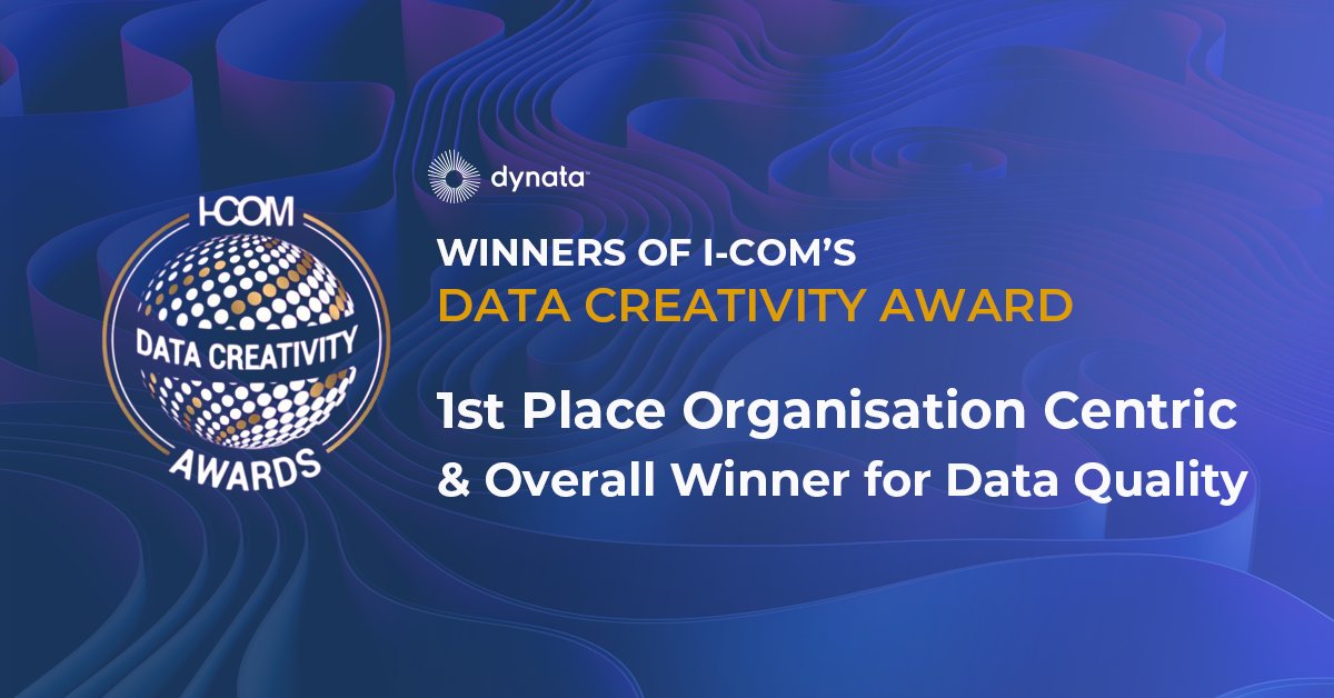 🏆 We're thrilled to announce that Dynata has won 1st place in the Organization Centric category for Data Quality at the @icomglobal Data Creativity Awards! 🎉 

Thanks to our team and partners for making this achievement possible.
#Dynata #ICOMAwards #dataquality