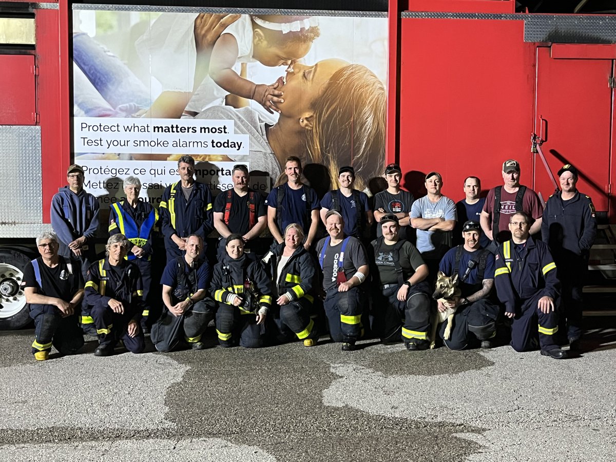 Firefighters were happy to be using the MLFTU provided by the Ontario Fire College, training never stops