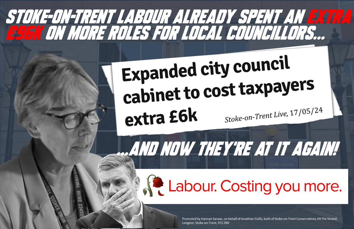 🤦‍♂️ Stoke-on-Trent Labour are at it again! 🤡 Increasing the size of the Cabinet at Stoke-on-Trent City Council, gifting more jobs to one another! 😡 Taking the Stoke-on-Trent taxpayer for granted again and treating them with contempt! 🥀 It’s just the same old Labour