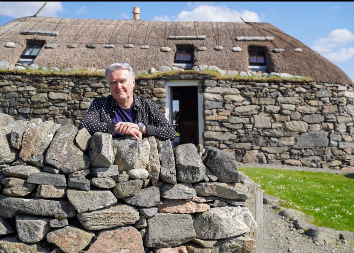 A joy to be back in the Outer Hebrides - my ancestral homeland. My great grandpa Campbell lived in a thatched 'black-house' like this (although without the luxury of skylights.) #NaHearadh #Gaidhlig