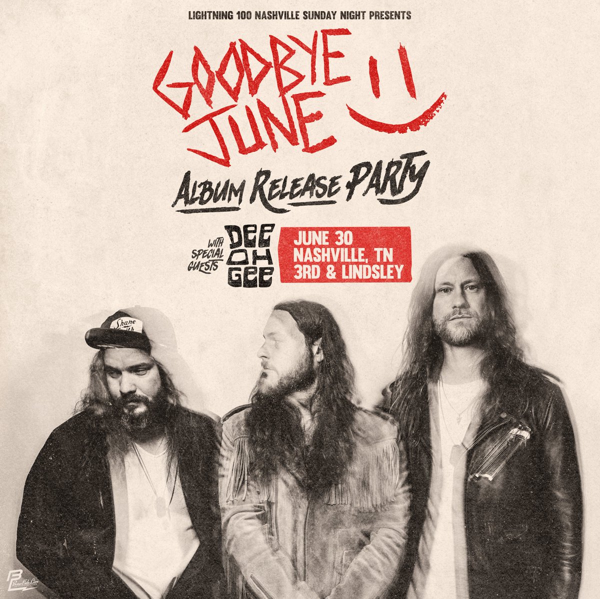 📣 JUST ANNOUNCED & ON SALE NOW 📣
@Lightning100 #NashvilleSundayNight Presents @GoodbyeJune 4 their Album Release Party w/ special guests @Dee_Oh_Gee_ on June 30!
tickets bit.ly/3yyQ76f
Presented by Bona Fide Live, Inc
Sponsored by Jack Daniel's & High Rise Beverage Co.