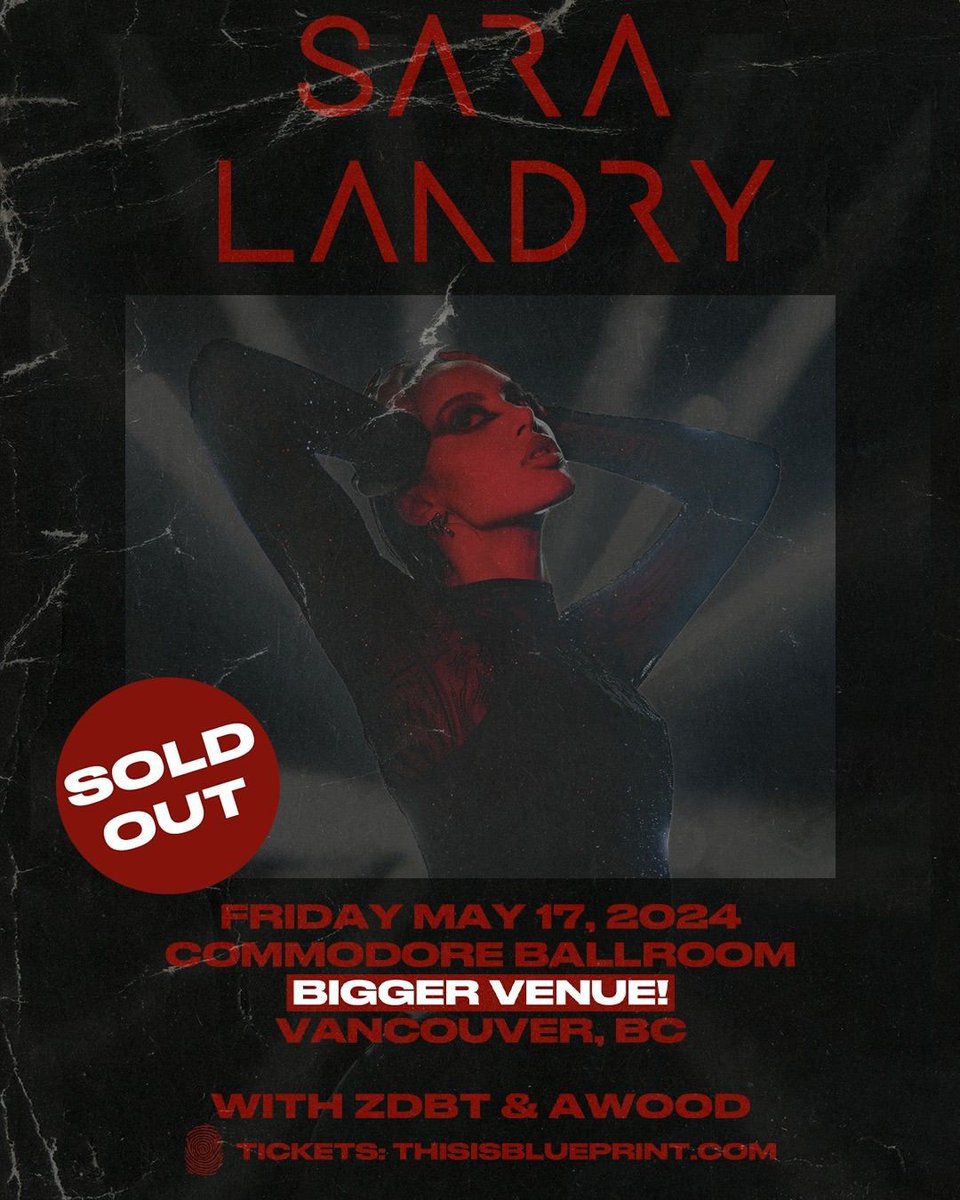 TONIGHT: Don't miss American DJ Sara Landry as she kick off the party on our stage for a SOLD OUT show!💫 Set times: Doors & ZBDT - 10:00pm Sara Landry - 1:00am Curfew - 3:00am *all times are subject to change *must be 19+ with valid ID to attend Have fun!