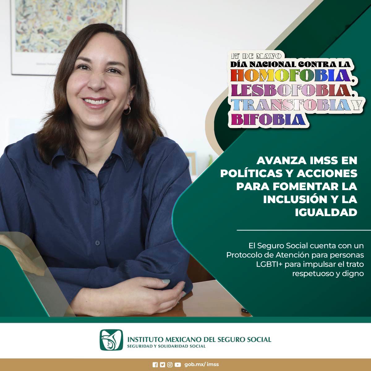 🏳️‍🌈 Avanza IMSS en políticas y acciones para fomentar la inclusión y la igualdad. 🔗 bit.ly/3QRM4s9