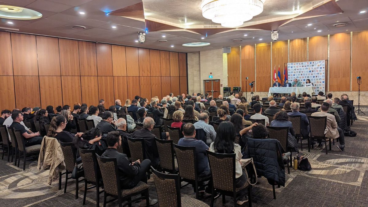 This week's successful townhall meetings in Toronto and Québec showcased the strength of our grassroots as ANCC and ANCA executives updated our community on the vital efforts to defend Armenia and Artsakh and received valuable feedback and recommendations. 1/2