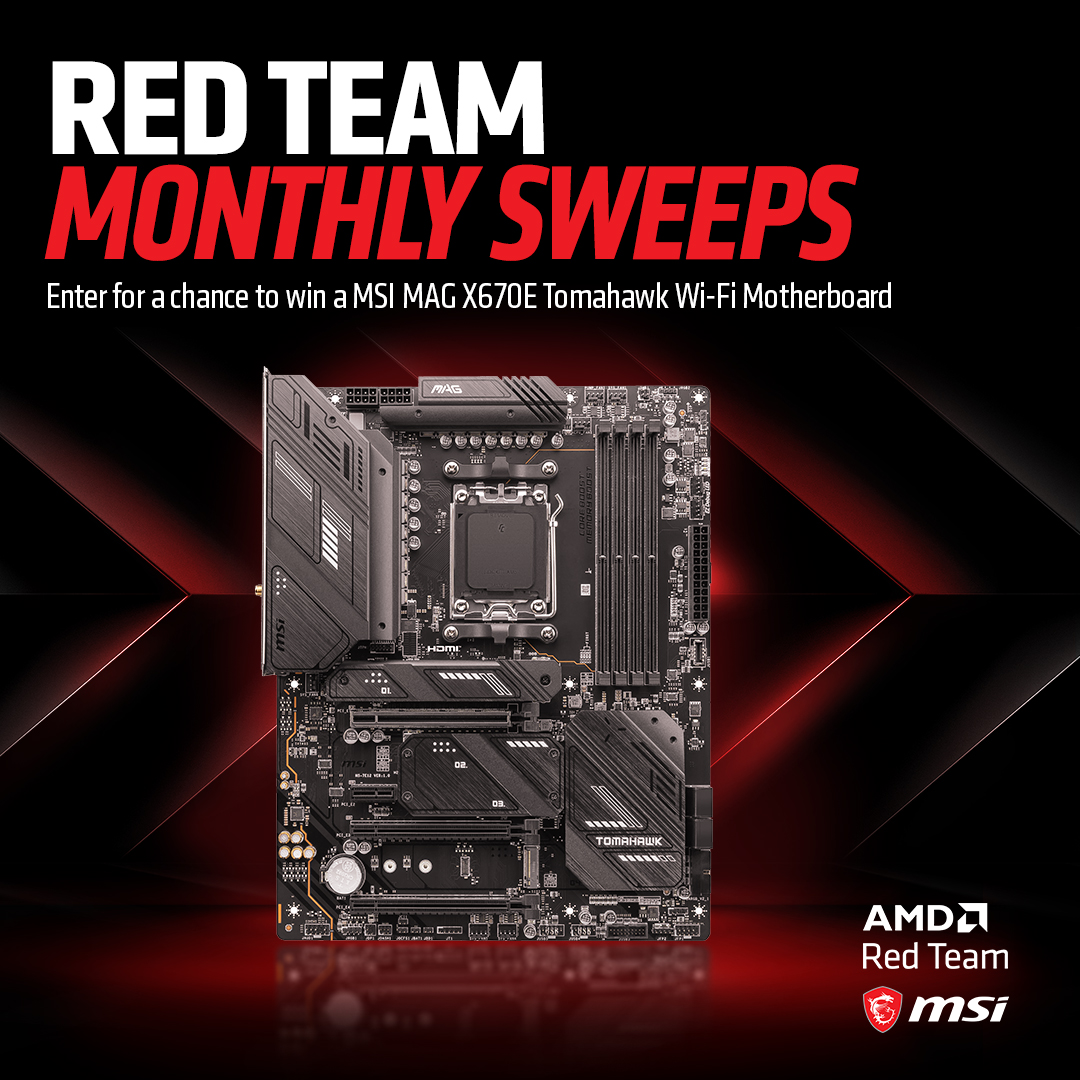 Another month, another monthly sweeps! For May, we’re giving you the chance to win an @msiUSA MAG X670E Tomahawk Wi-Fi Motherboard. Don’t miss your chance to win and learn how to enter here: bit.ly/4dxx909
