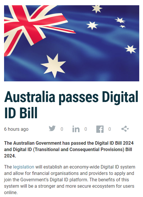 🔴 Digital ID + CBDC = Social Credit System

Australian politicians sold out Australian citizens to the dystopian NWO.