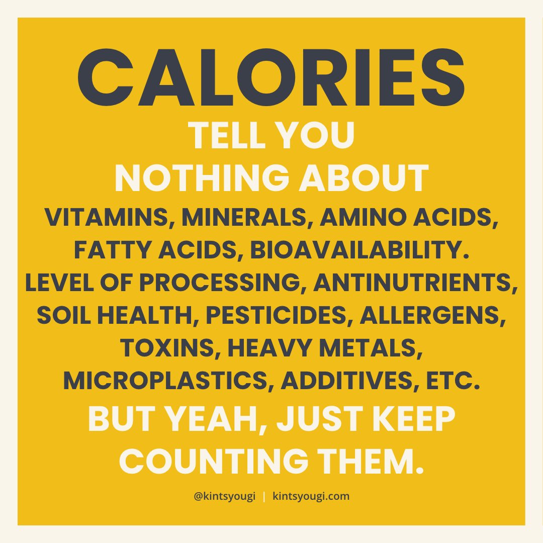 STOP COUNTING CALORIES!

Focus on how different foods affect your ENERGY and SATIETY.

It’s not all about QUANTITY, it’s more about QUALITY and TIMING!

You can overeat quality foods but if you do satiety signals will lead you to eat less later.

Overeating low-quality foods, on