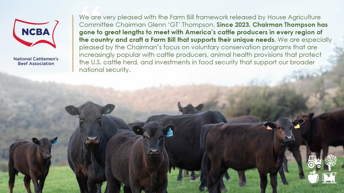 .@BeefUSA: 'Since 2023, Chairman Thompson has gone to great lengths to meet with America's cattle producers in every region of the country and craft a farm bill that supports their unique needs.' #FarmBill