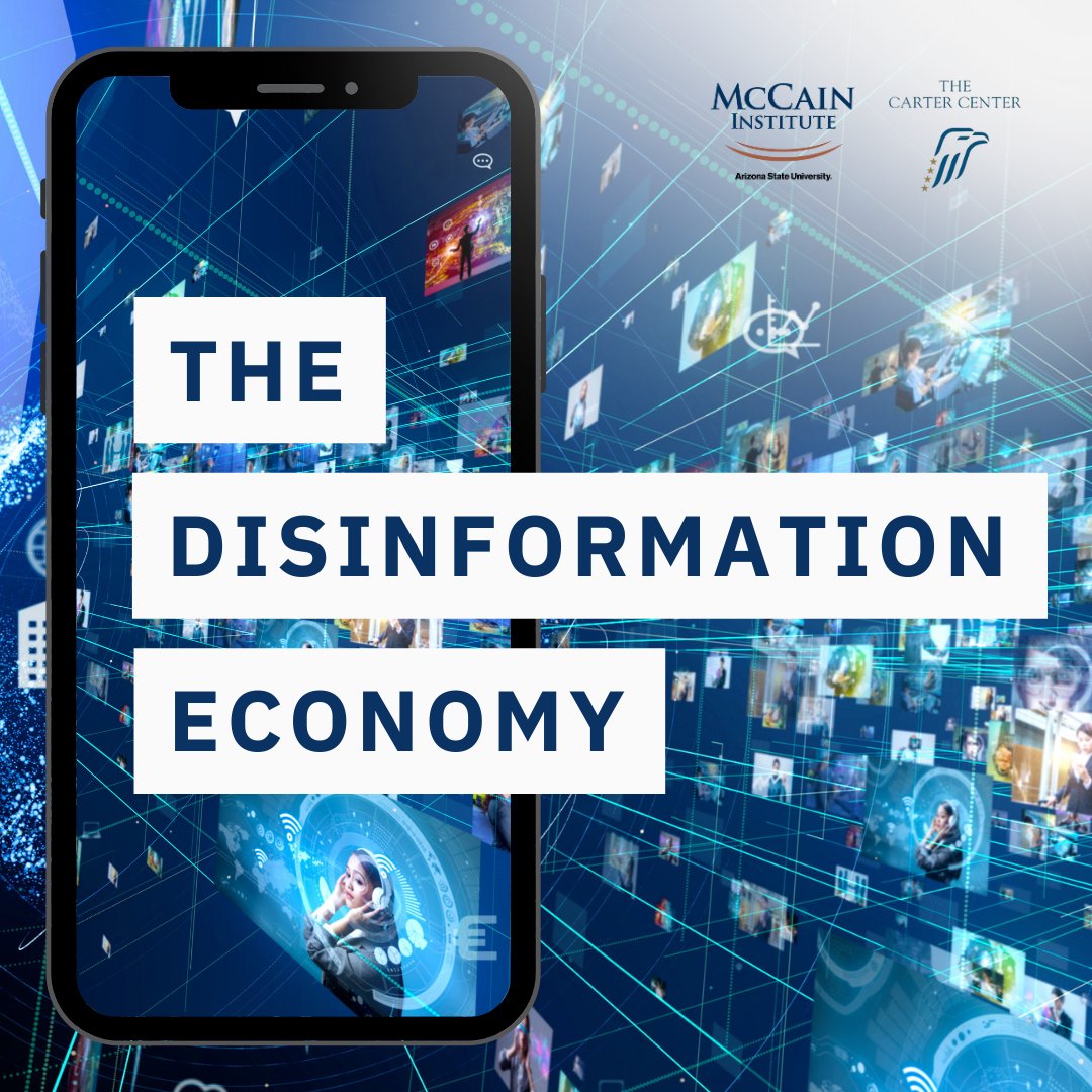 A new report co-authored by the McCain Institute & the @CarterCenter examines the relationship between online advertising, social media, & disinformation—including how many platforms facilitate the monetization of disinformation. mccaininstitute.org/resources/in-t…