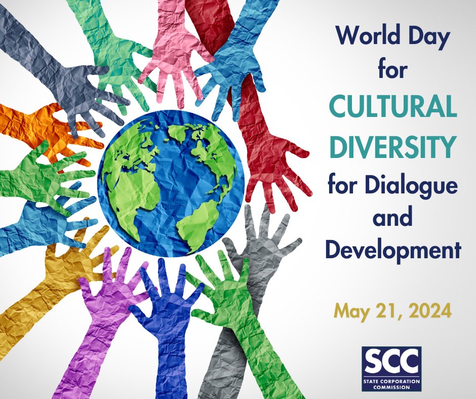 Join us in celebrating World Day for Cultural Diversity for Dialogue and Development and the many individuals, cultures and perspectives worldwide that, together, paint a rich tapestry of this planet that we all call home. scc.virginia.gov #CelebrateDiversity
