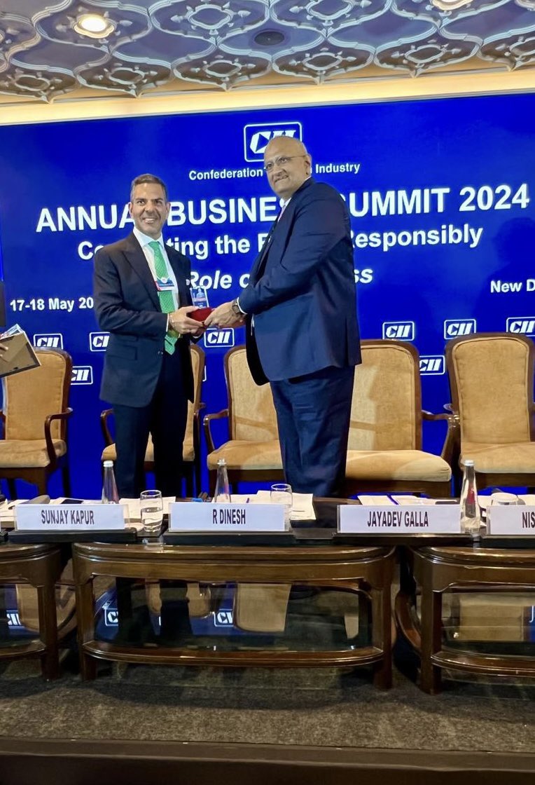 Good discussion today at the panel on Future of #Mobility at CII Annual Business Summit. Innovation, sustainability, and connectivity are driving the shift towards a greener, smarter ecosystem. What will truly catalyse this paradigm shift is the spirit of collaboration. By