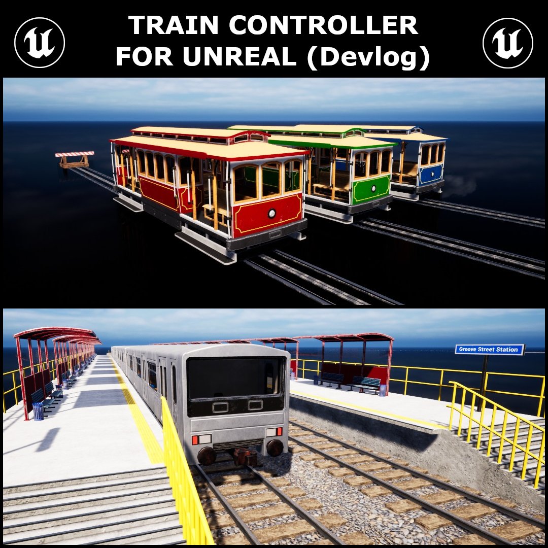 Train Controller for UE (Devlog)

I've started working on the demo scenes for the sample railcars and finally entered the project polishing state :)

assetstore.unity.com/?q=WSM%20Game%…

unrealengine.com/marketplace/en…

#feedbackfriday #UE #unrealengine #gameasset #unrealmarketpalce @madewithUnreal