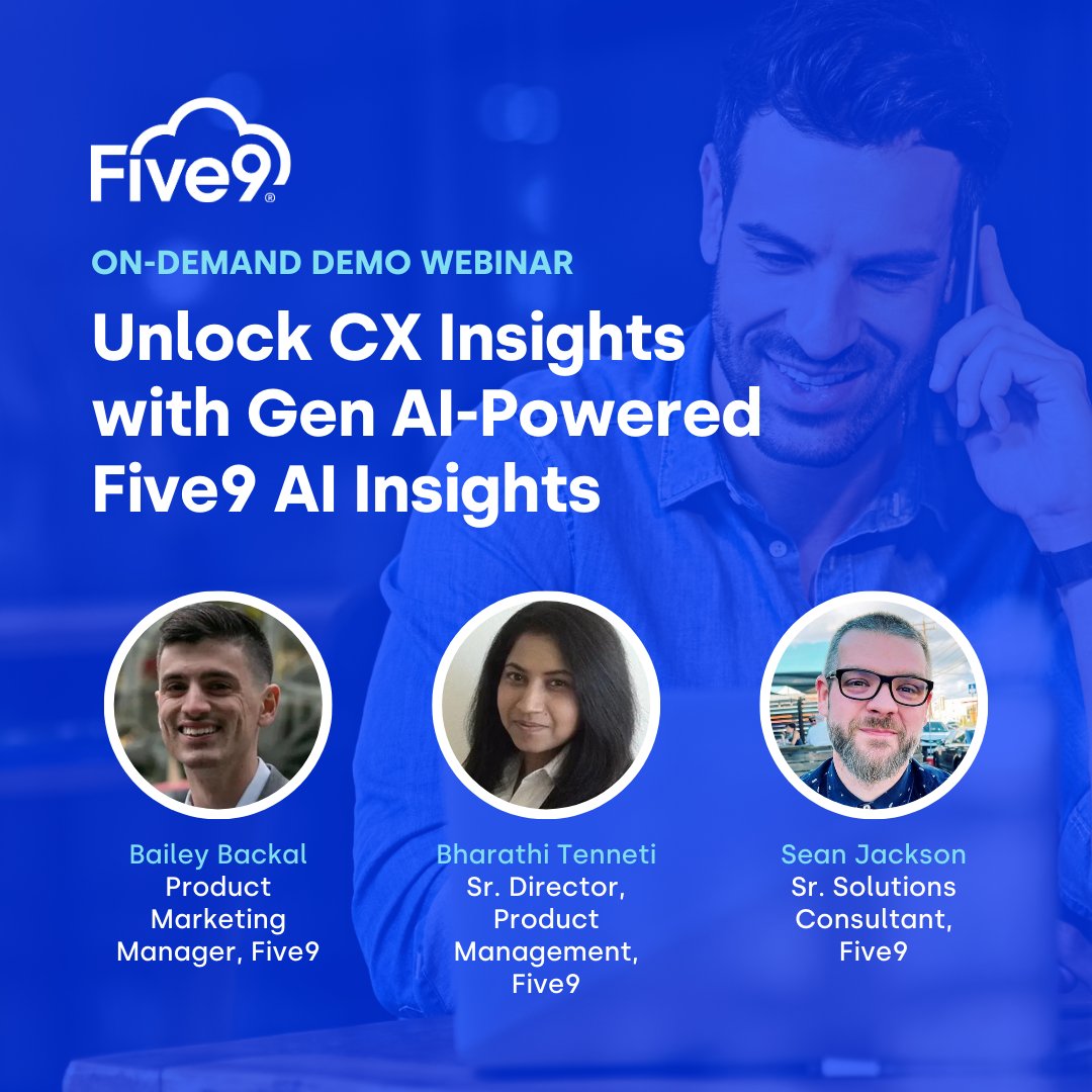 According to @AberdeenSR, 73% of contact centers struggle to use data to achieve their #CX and operational objectives. Watch our webinar to see how #Five9 #AI Insights delivers accessible and actionable insights faster and effortlessly than ever before. spr.ly/6018jIa0s