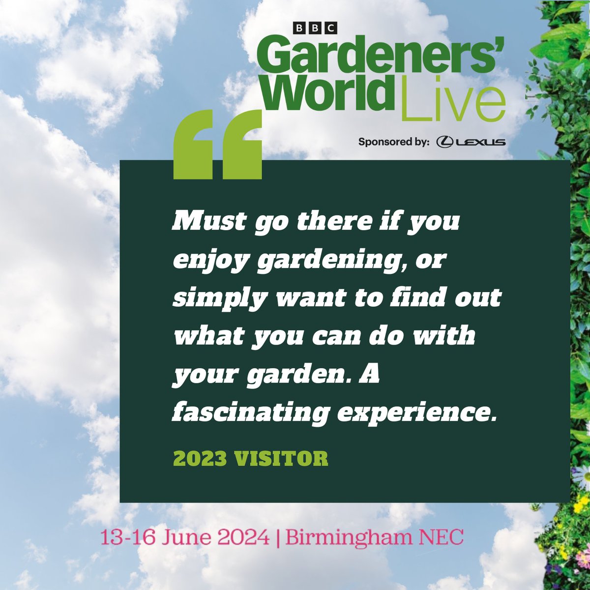 🌿🌸 Calling all garden enthusiasts and starting-out novices alike - this really is the garden show with something for everyone and.....get ready.....because it's nearly time! Get your tickets and we'll see you there! 🌱 bbcgardenersworldlive.com/garden-inspira…