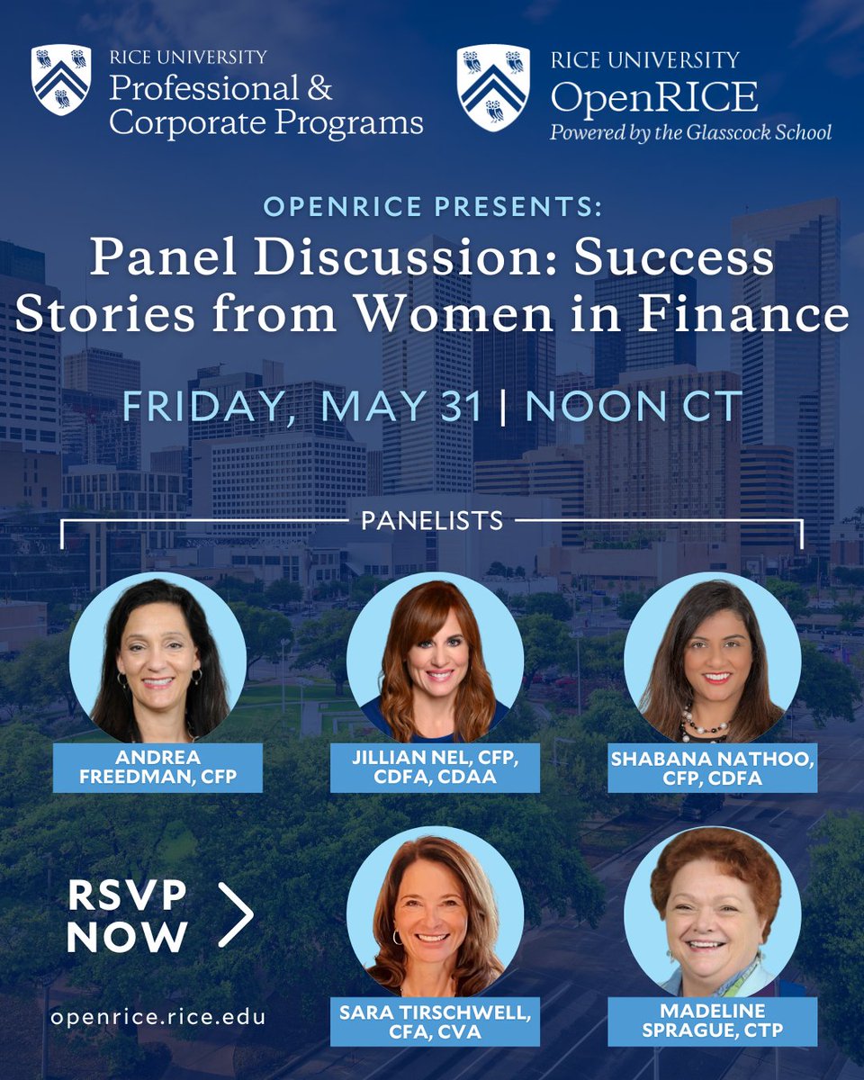 Don't miss our panel discussion of accomplished women in finance sharing their experiences, obstacles, and successes in a male-dominated field. Learn about career paths and opportunities for women in financial leadership! Register now at hubs.la/Q02xp8kc0 #WomeninFinance