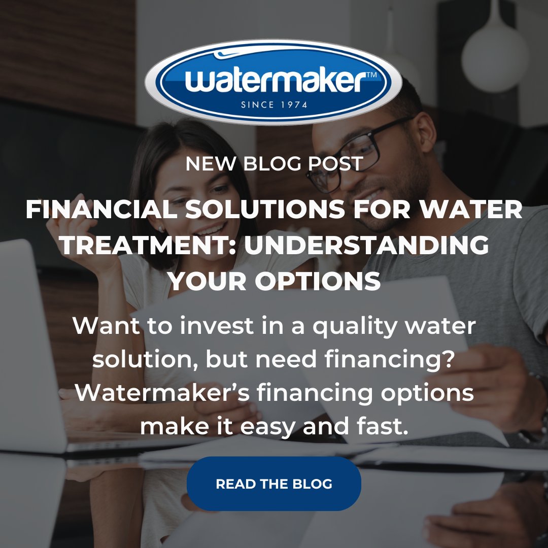Want to invest in a quality water solution but need financing? Watermaker’s financing options make it easy and fast.

Read the blog post: watermaker.ca/financing-solu… 

#WatermakerEffect #Watermaker #BetterWaterBetterLife #WaterSoftener #Orangeville #Fergus #DufferinCounty #Amaranth