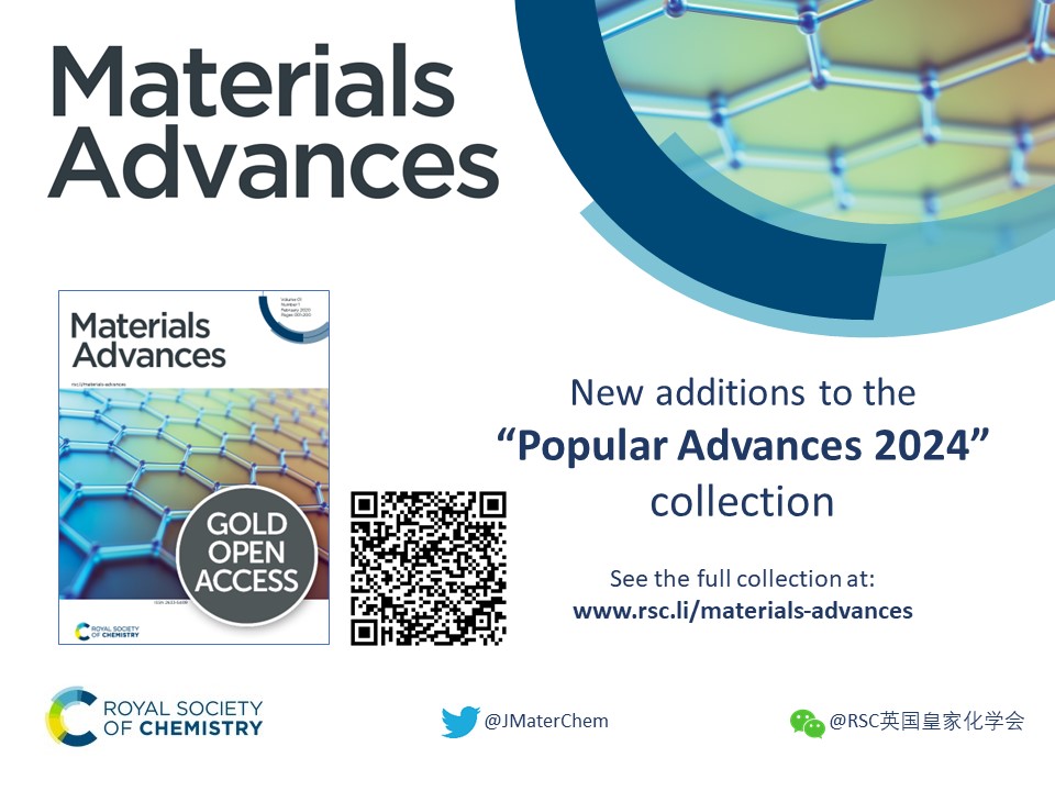 New articles have been added to the #MaterialsAdvances Popular Advances collection! Be sure to read these well-received materials science articles: pubs.rsc.org/en/journals/ar…