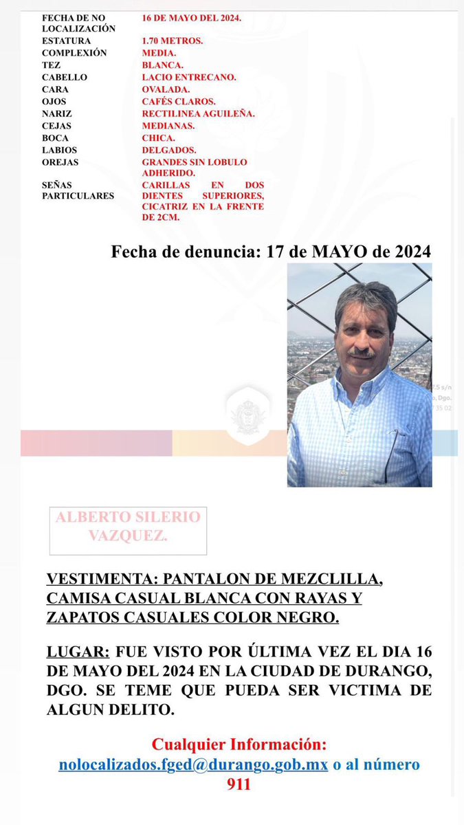 Sallvatoree's tweet image. #Durango | #Atención SE BUSCA