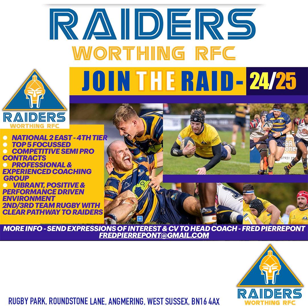 Your chance to Join The Raid for the 24/25 Season! #JoinTheRaid @worthingrfc