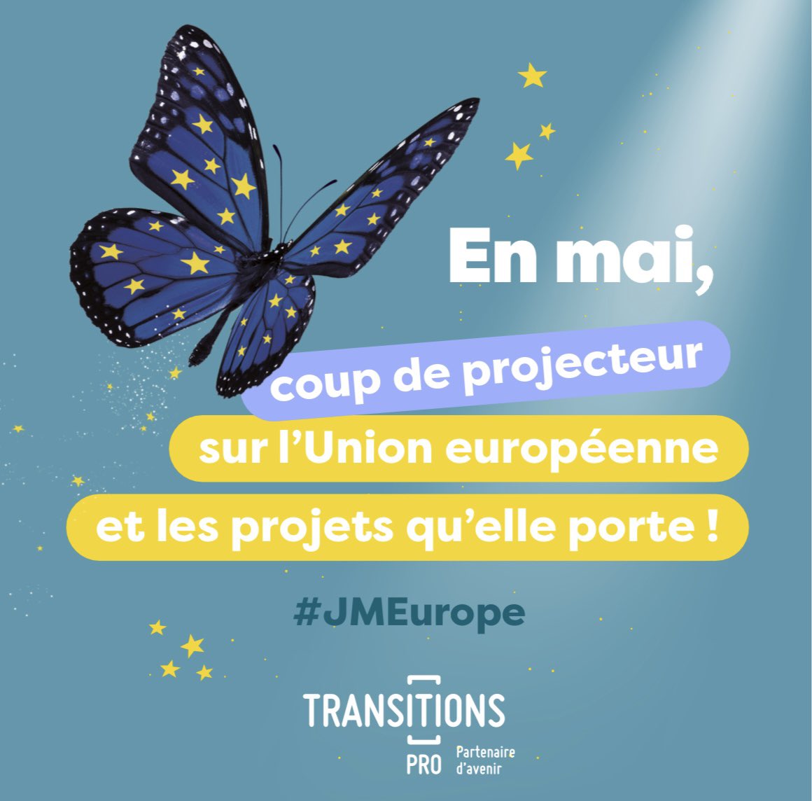 🌟Le Joli mois de l’Europe🌟

📅 Chaque année en mai, on fête l’Europe ! Mais pour nous, bien plus qu’un rendez-vous symbolique, c’est surtout l’occasion de mettre en avant le soutien du Fonds Social Européen (FSE) envers le réseau des Transitions Pro. 

#JME #partenariats