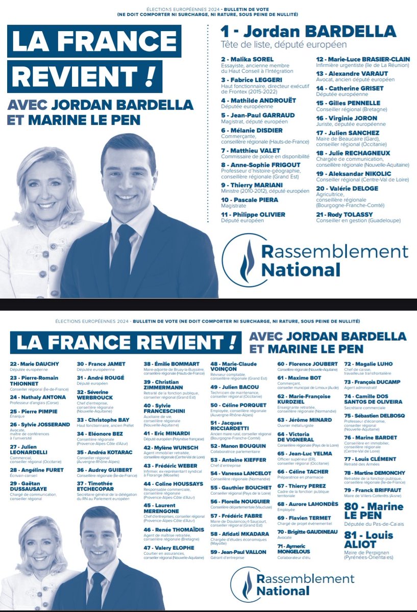 🗞️ Très heureux et fier d'être sur la liste des Européennes pour la 3ème fois ❗🙏🏻 Merci Président @J_Bardella #vivementle09juin