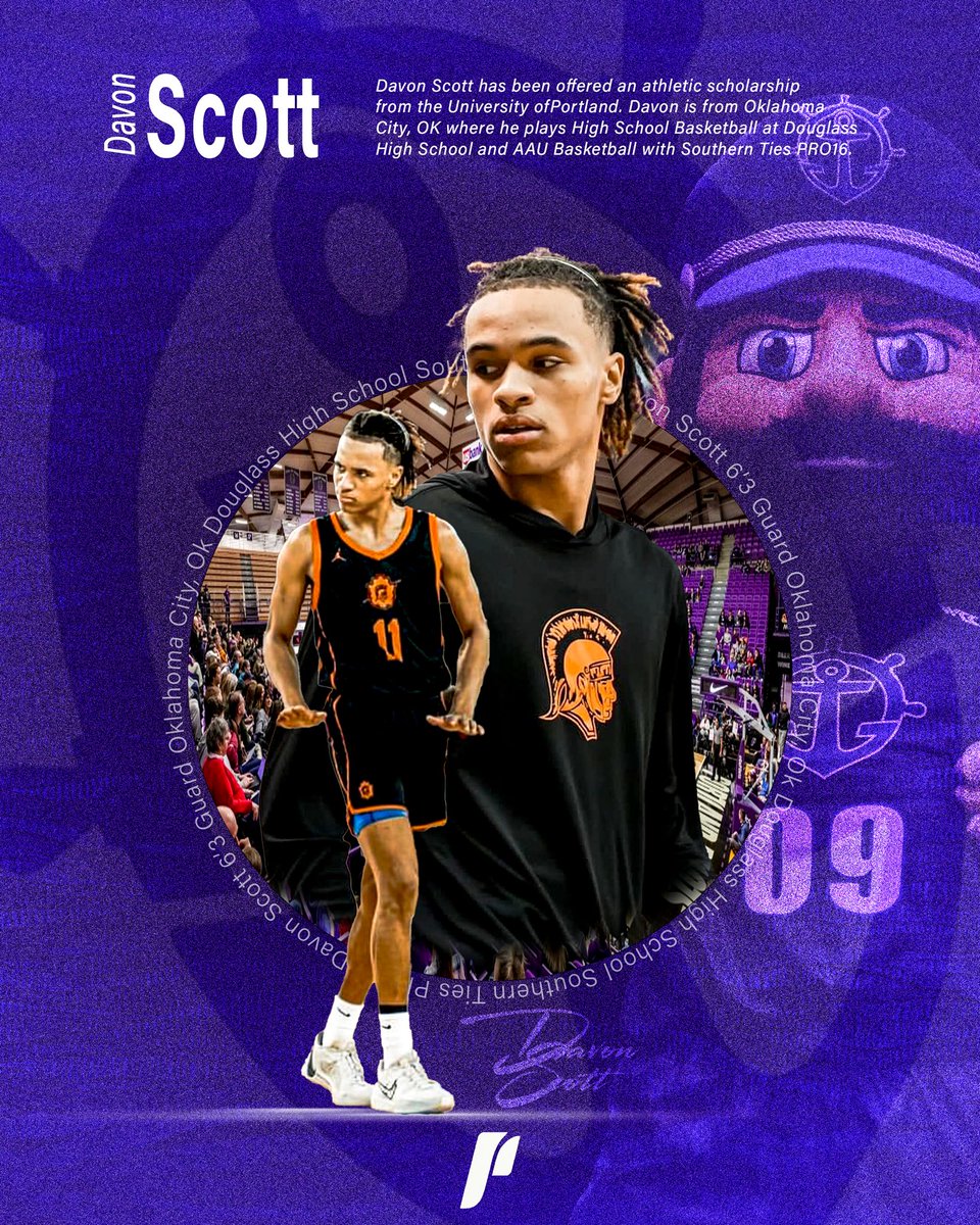 Southern Ties Basketball (@southerntiesaau) on Twitter photo Congrats to Davon (<a href="/its_davon5/">Davon Scott</a>) Scott on his offer from the university of Portland ⚓️🖤🩶
<a href="/PortlandPilots/">Portland Pilots</a> | <a href="/CoachJohnRoby/">Coach John Roby</a> | <a href="/CoachBerokoff/">Coach Berokoff</a> | <a href="/PRO16League/">PRO16/NXTPRO League</a> | <a href="/OkieBall_1/">OkieBall</a> Congrats to Davon (<a href="/its_davon5/">Davon Scott</a>) Scott on his offer from the university of Portland ⚓️🖤🩶
<a href="/PortlandPilots/">Portland Pilots</a> | <a href="/CoachJohnRoby/">Coach John Roby</a> | <a href="/CoachBerokoff/">Coach Berokoff</a> | <a href="/PRO16League/">PRO16/NXTPRO League</a> | <a href="/OkieBall_1/">OkieBall</a>