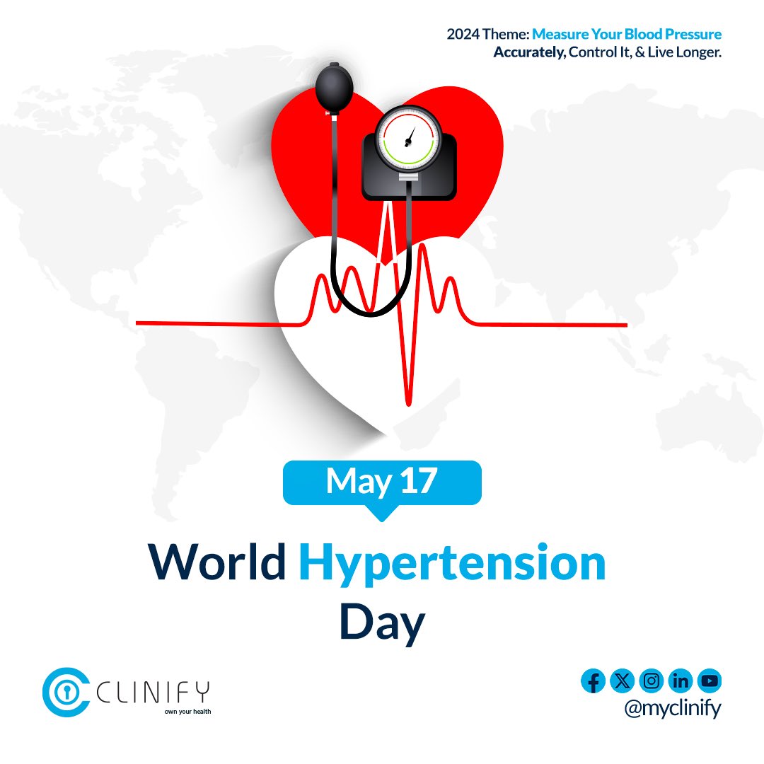 On this World Hypertension Day 2024. 

Let’s empower ourselves with knowledge, embrace healthier choices, and strive for optimal heart health. 

#clinifyemr #highbloodpressure