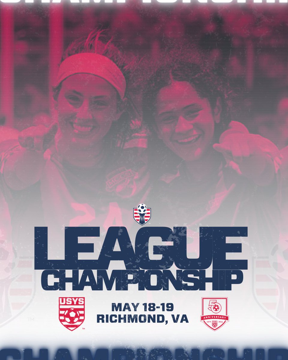 The weekend-long League Championship kicks off in Virginia tomorrow!⁠✨
⁠
League Championship provides an additional pathway into the Eastern Regional Championships for all 4️⃣ leagues that will field teams at this year's competition.⚽️🏆⁠
#USYS | #ItStartsWithUSYouthSoccer