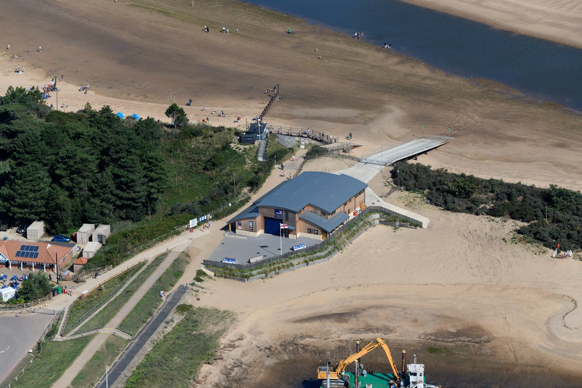 Wells-next-the-Sea aerial image - RNLI Wells Lifeboat Station in north Norfolk #WellsnexttheSea #aerial #image #Norfolk #aerialphotography #RNLI
