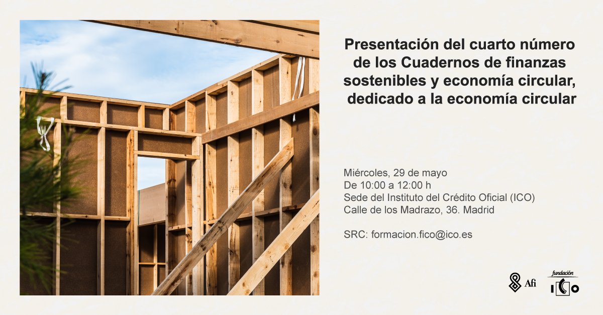 ¡Toma nota!

En unas semanas presentamos el cuarto número de los 'Cuadernos de finanzas sostenibles y economía circular', que estará dedicado a la #economíacircular como modelo económico alternativo ante los retos actuales.

🗓️ 29 MAY
📍 Sede del @ICOgob