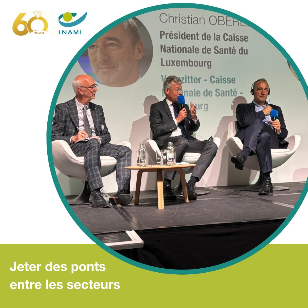 #RIZIVINAMI60 L’INAMI, c’est plus que jamais construire des ponts entre les secteurs 🌉 Le 2e panel de la journée se penche sur les interactions entre #AssuranceSanté #incapacitéDeTravail #réinsertion, etc. Avec Monika Queisser @OECD_Social, Maarten Camps @UWVnl, Christian Oberlé